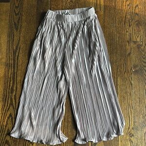 Casual Pleated Pants in Silver